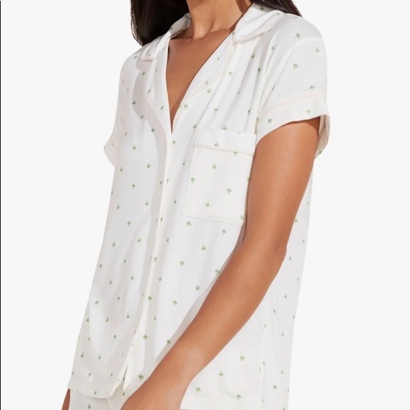 Eberjey Giving Palm Pajama Top - Picture 1 of 6